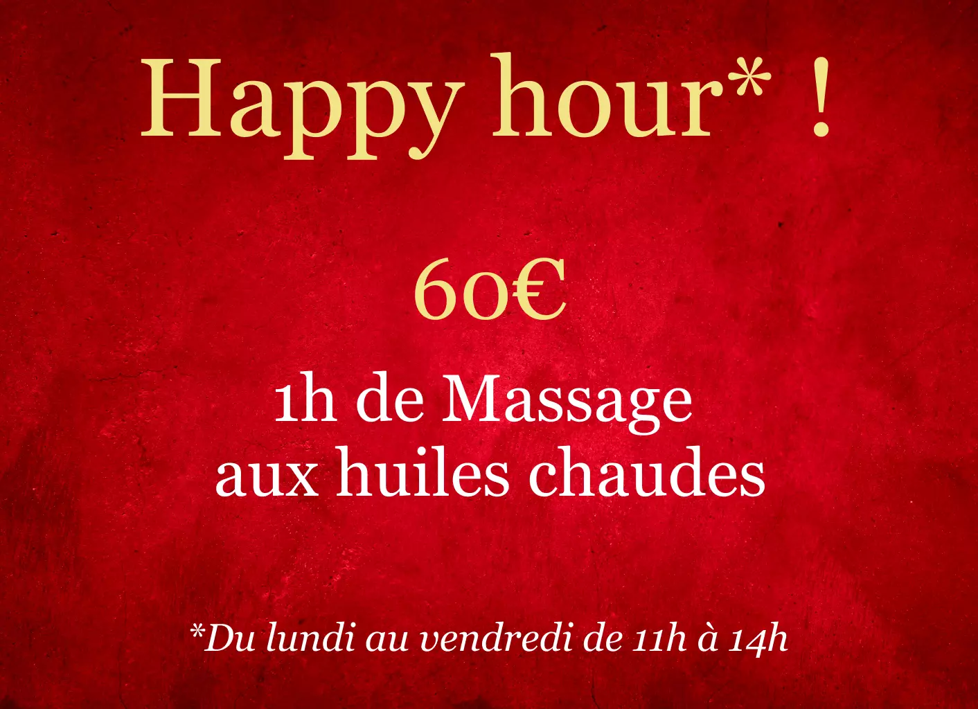 Happy Hour Massage thai huiles chaudes